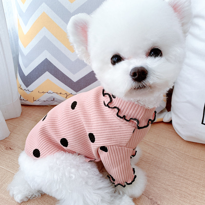 Polka Dot Turtleneck Dog Shirt: The Ultimate Comfort & Style for Your Furry Friend