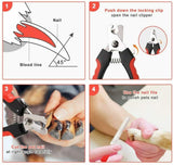 Premium Dog Nail Clippers with Safety Guard - Professional Pet Grooming Tool
