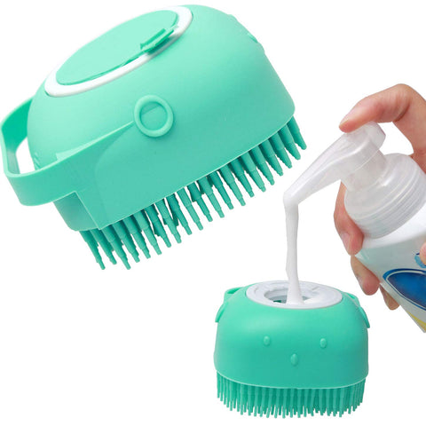 2-in-1 Pet Shampoo Massager Brush: Ultimate Bathing Comfort for Dogs and Cats