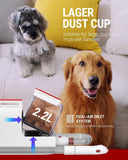 Pet Hair Vacuum for Shedding and Grooming with Dog Clipper - Complete Dog Grooming Kit for Dogs - Low-Noise - White and Red