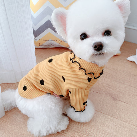 Polka Dot Turtleneck Dog Shirt: The Ultimate Comfort & Style for Your Furry Friend