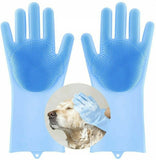 Eco-Friendly 2-in-1 Pet Grooming Glove: Gentle Scrubbing and Hair Removal