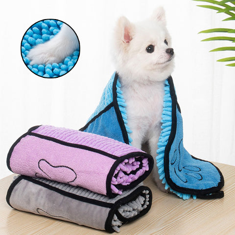 Super Absorbent Dog Towels - Quick-Drying Microfiber Bathrobe for Your Beloved Pets