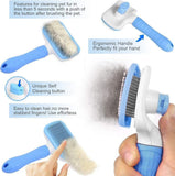 Self-Cleaning Slicker Brush: Ultimate Pet Grooming Tool for Shedding and Dematting